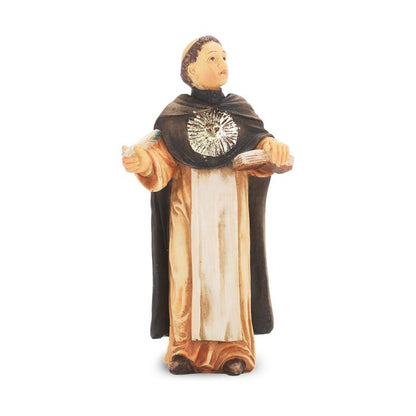 4" St. Thomas Aquinas Statue with Holy Card