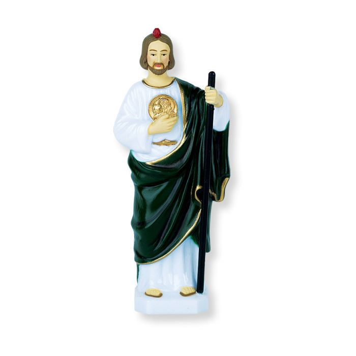 St. Jude, Color Plastic Statue - 6"