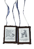 Traditional Brown Scapular with White Cord