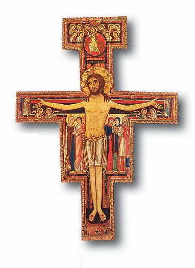 5 1/2" San Damiano Cross on Wood