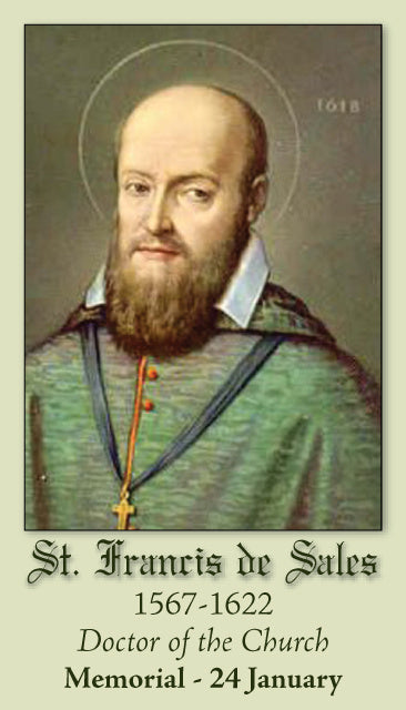 St. Francis de Sales, Doctor of the Church - Holy Card
