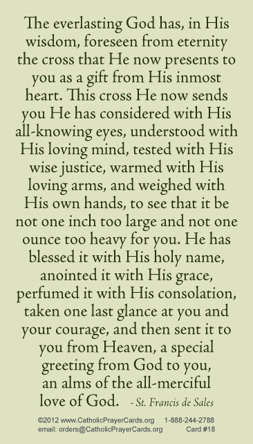 St. Francis de Sales, Doctor of the Church - Holy Card