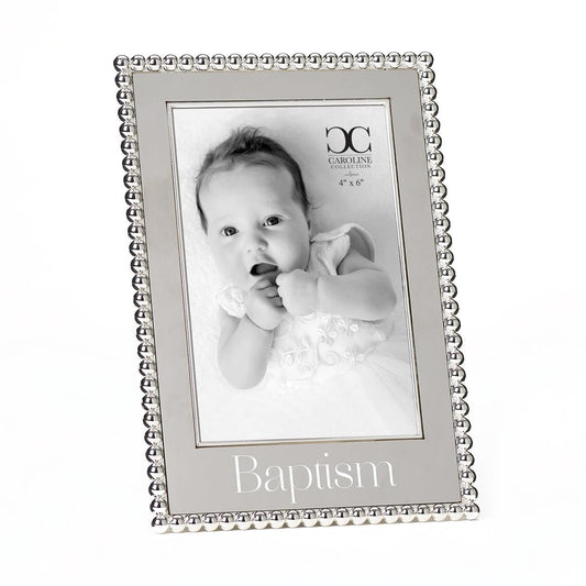 Decorative Silver Tone Baptism Frame