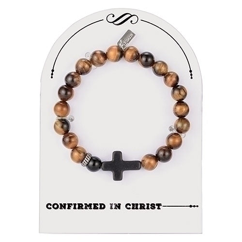 Confirmation Bracelet - Tiger Eye Stones