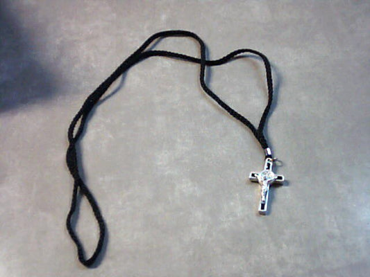 St. Benedict crucifix on black cord