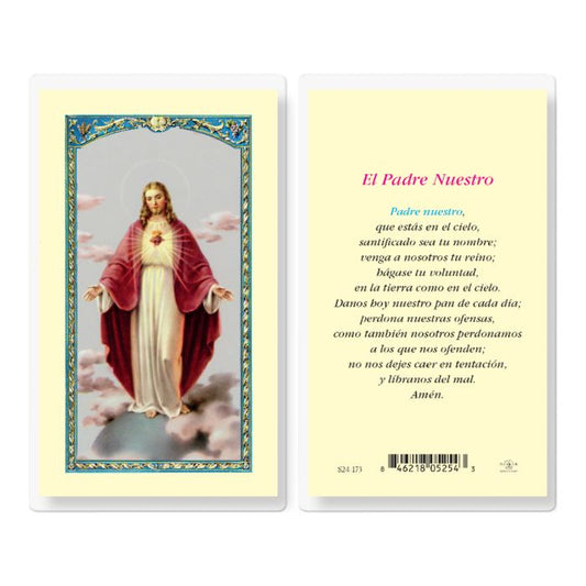 El Padre Nuestro Estampita - Our Father Holy Card in Spanish