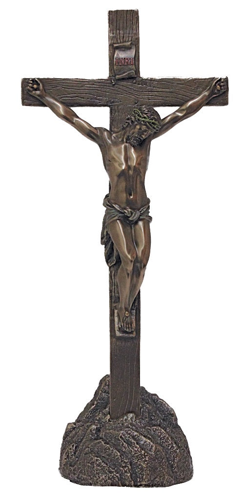 Crucifix, Standing, Loose base, 13.25inches - #SR-76408