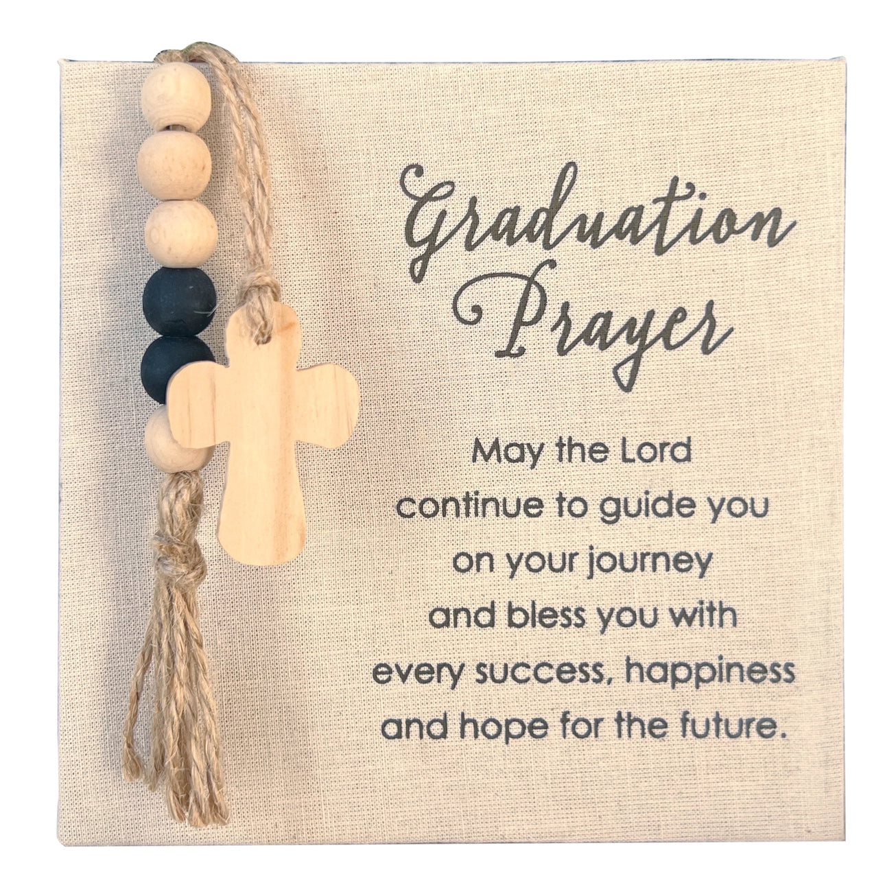 Graduation Prayer Fabric Plaque - 6"