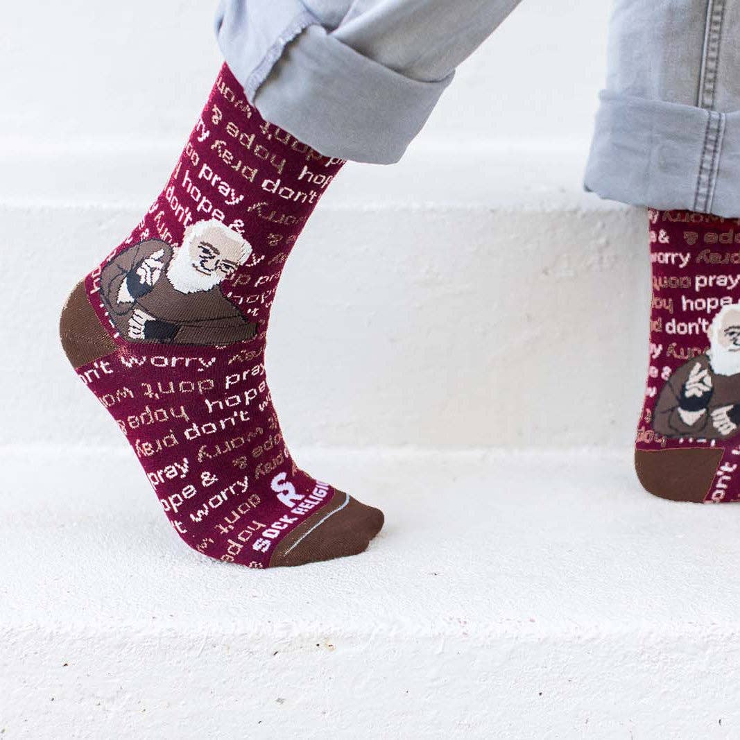 St. Padre Pio Adult Socks