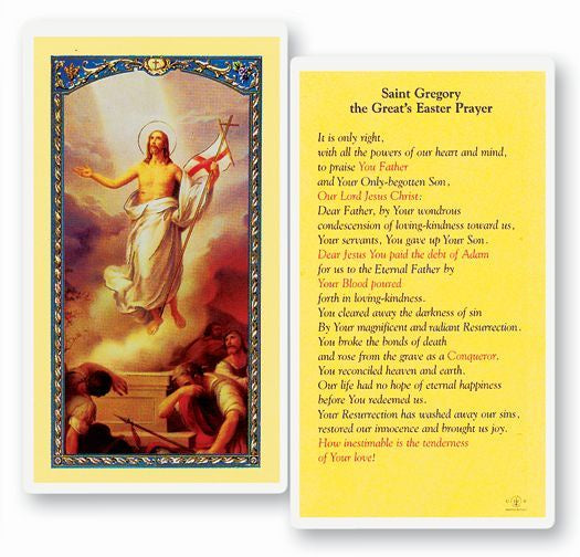 Holy Card - St. Gregory the Great's Easter Prayer