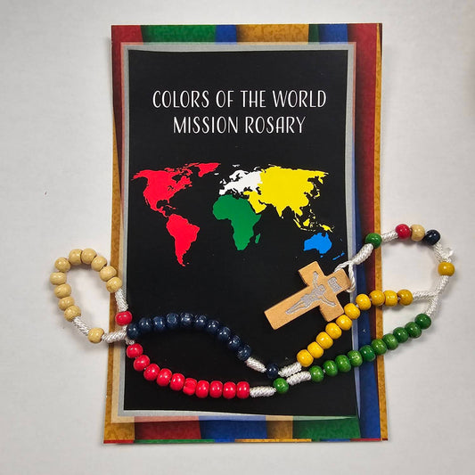 World Mission Rosary, Wood Bead with Explanation Card