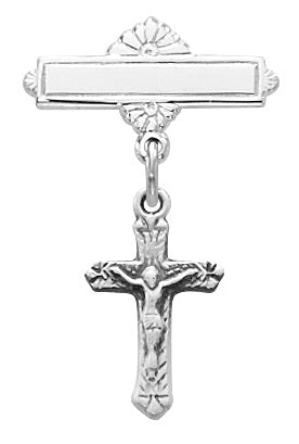 Crucifix Baby Pin in Sterling Silver