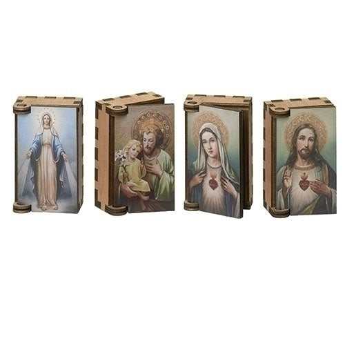 Catholic Style Box Design Holy Icons Wooden Keepsake Boxes - 2x3