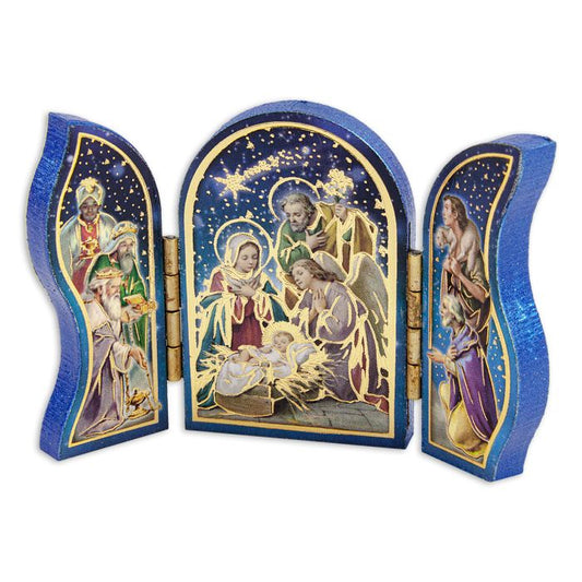 Mini Nativity Scene Triptych with Magnet - 2.5"