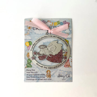 Guardian Angel Crib Medal (Blue or Pink)