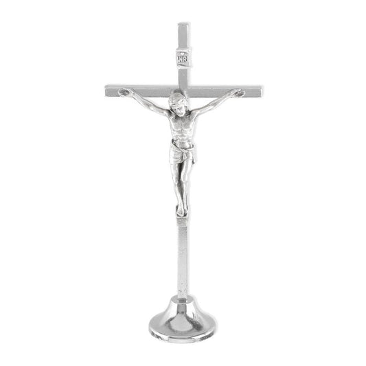 5" Silver-Tone Standing Crucifix