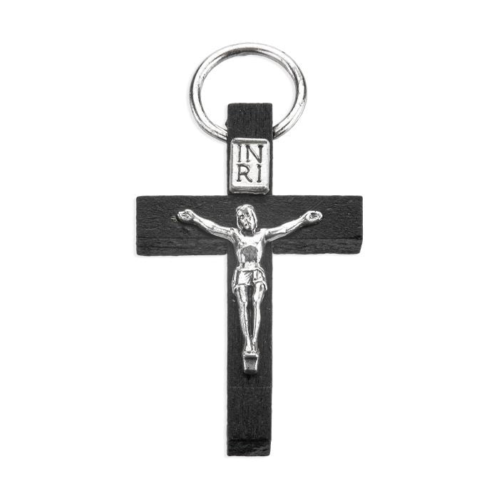 Black Wood Crucifix With Ring