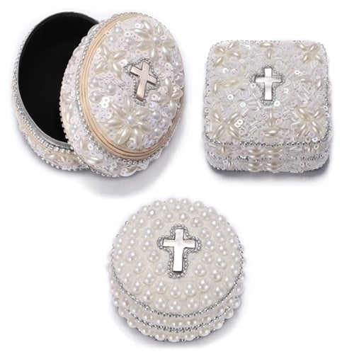 Communion Keepsake Box With Pearls