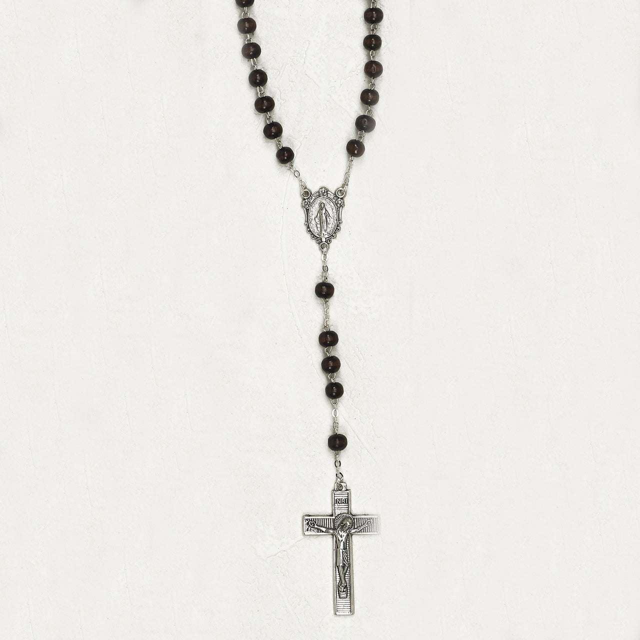 Wood Bead Rosary with