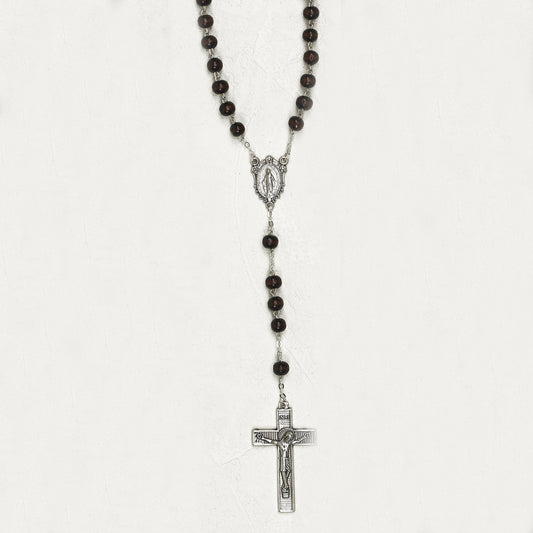 Wood Bead Rosary with