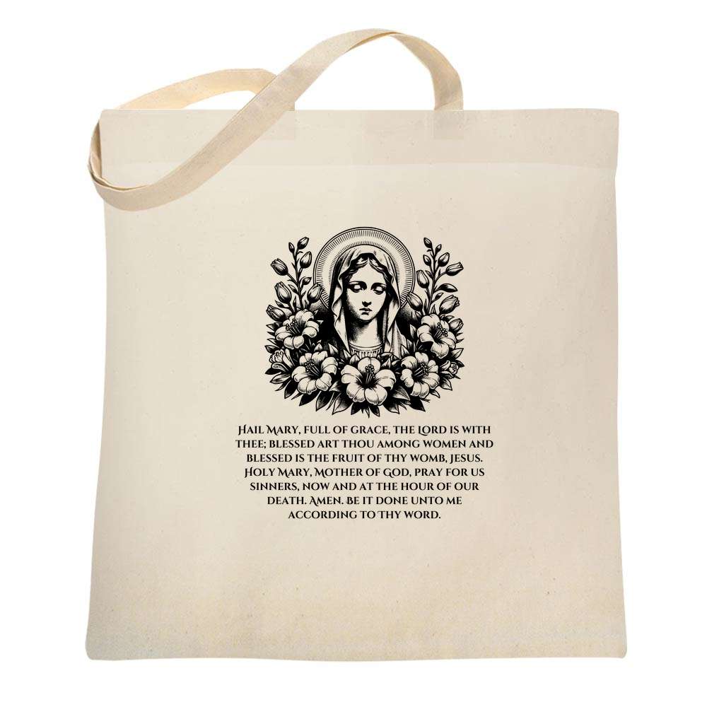 Hail Mary Prayer - Canvas Tote Bag