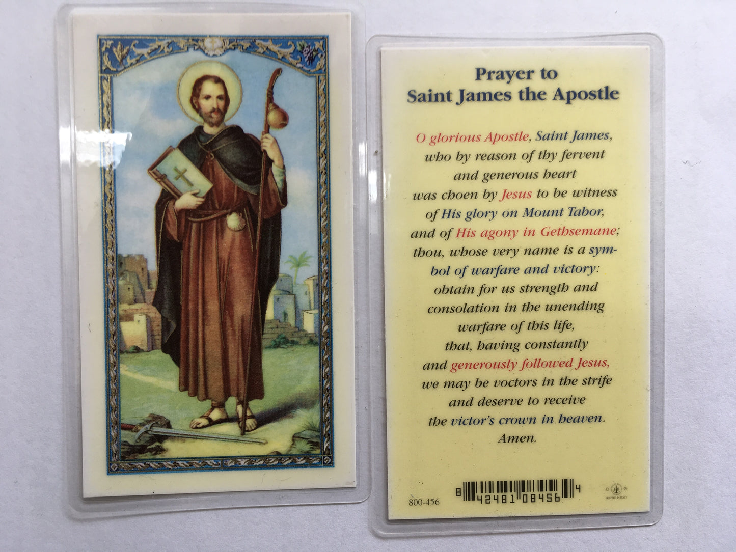 St. James the Apostle - Holy Card