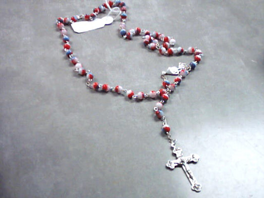 American Rosary with red, white and blue beads