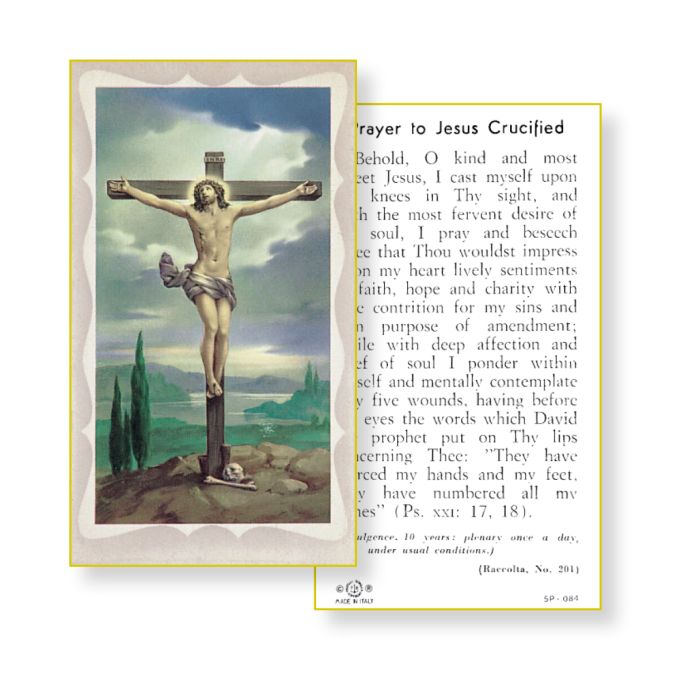 Prayer to Jesus Crucified Holy Card