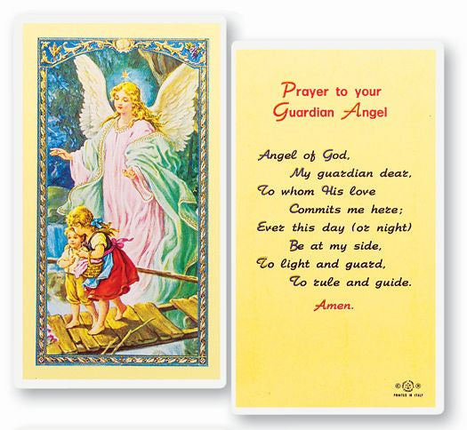 Guardian Angel Prayer Holy Card