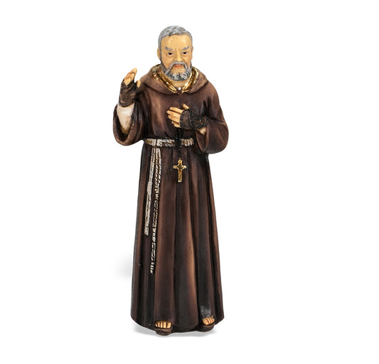 St. Padre Pio 4" Statue with Holy Card