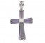 Cross Necklace in light amethyst zircon