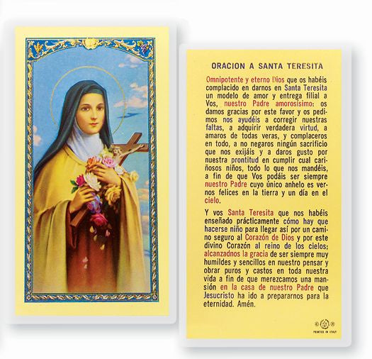 St. Teresita - Spanish - Holy Card