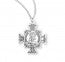 Saint Michael Sterling Silver Maltese Cross necklace