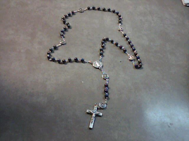 St. Benedict Hematite Rosary