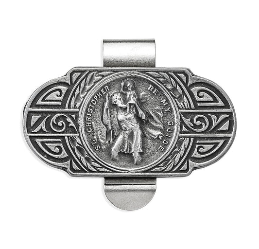 St. Christopher "Be My Guide" - Visor Clip