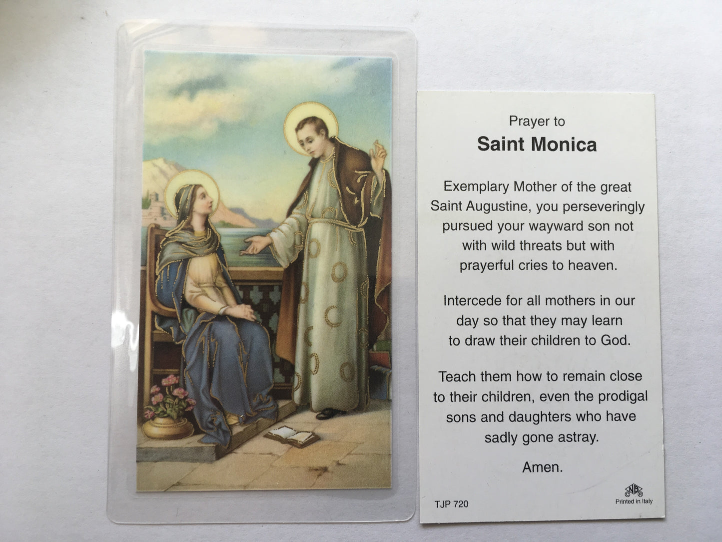 St. Monica - Holy Card - TJP