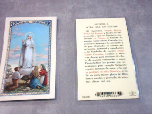 Novena a nuestra Senora de Fatima estampita