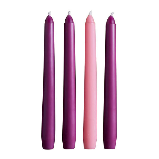 6" Advent Taper Candle - Set of 4