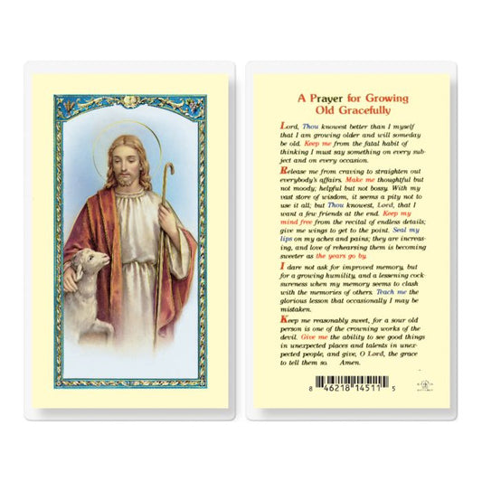 A Prayer for growing old gracefully Holy Card