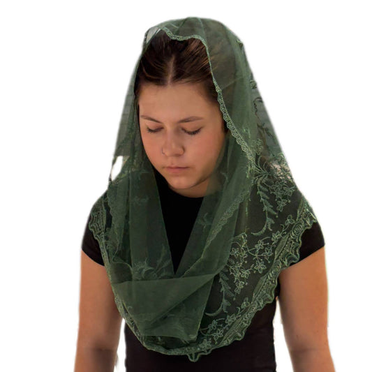 Green Veil Mantilla - St. Veronica Infinity Veil