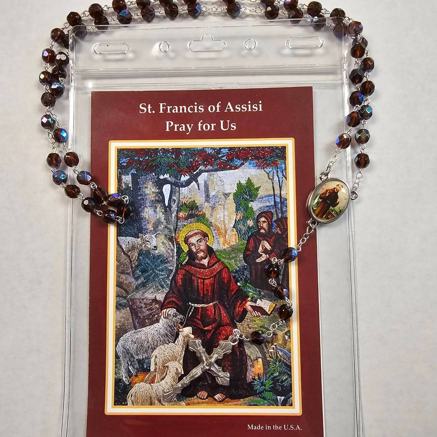 St. Francis Rosary with Photo Center