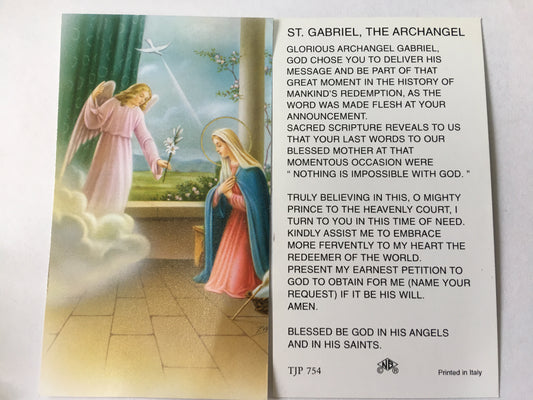 St. Gabriel - Holy Card (Limited)