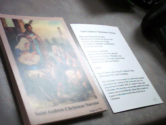 St. Andrew Christmas Novena Holy Card 3 1/2 x 5 1/2 inches