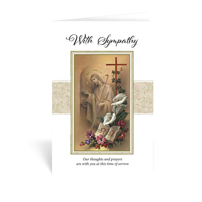 Jesus Knocking At The Door Sympathy Card