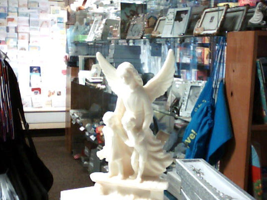 Guardian Angel 6.5" Statue - White Alabaster