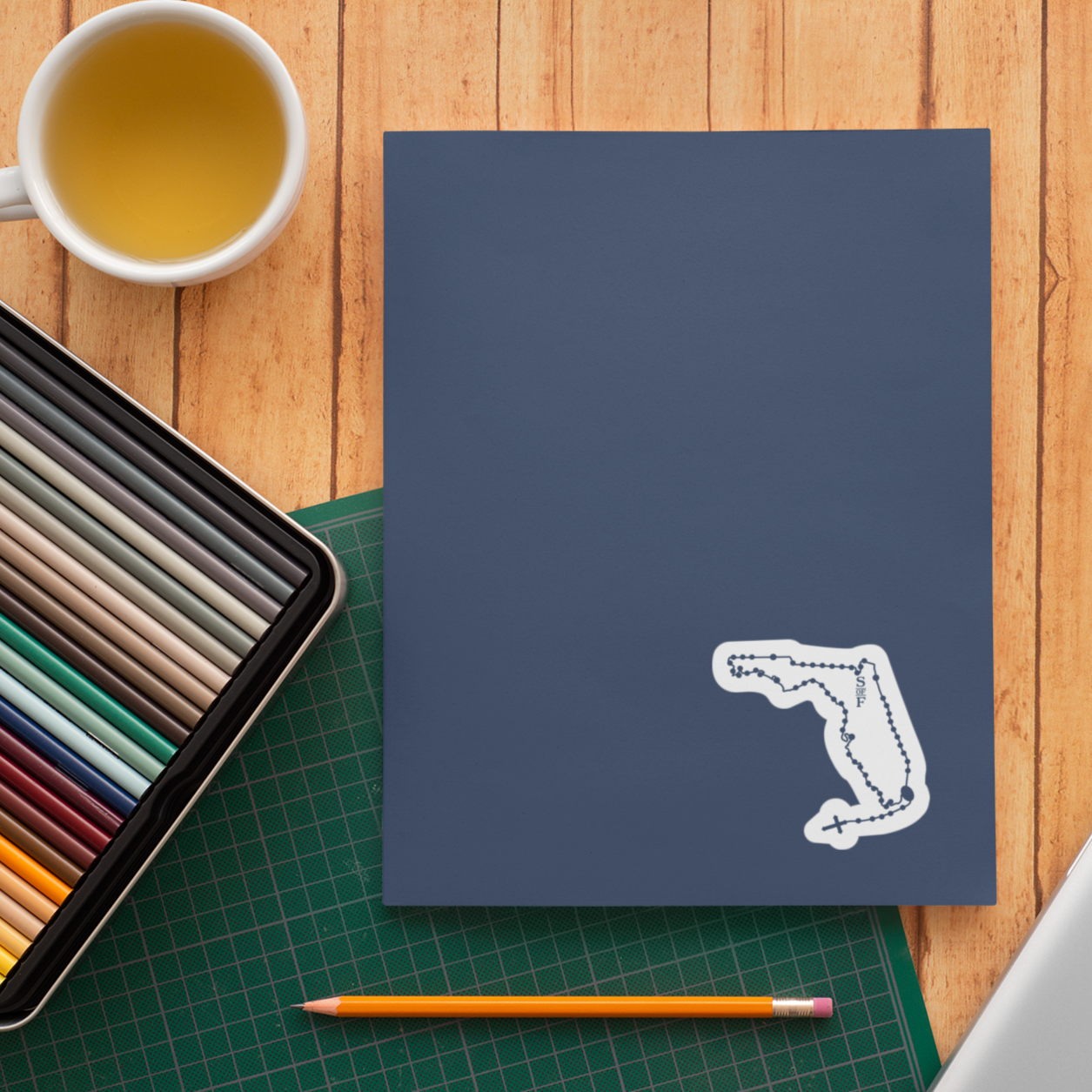 Florida Catholic Rosary Sticker - 3"