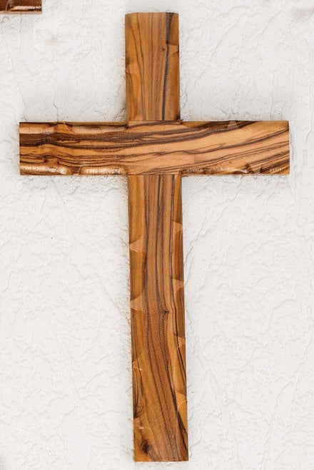 10 Inch Olive Wood Holy Land Cross