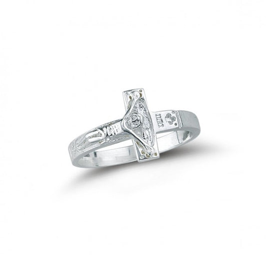 Sterling Silver Crucifix Ring (Size Variants)