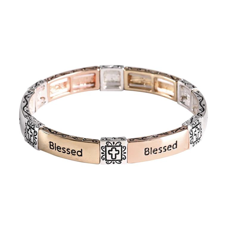 " Blessed " Tile Bracelet
