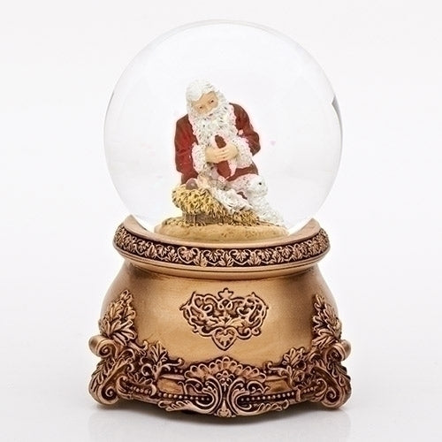 MUSICAL KNEELING SANTA GLITTERDOME